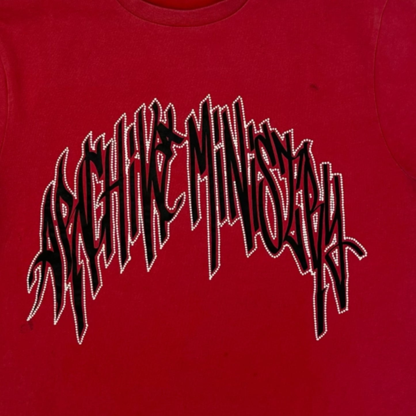 AM Script Tee (Washed Red)